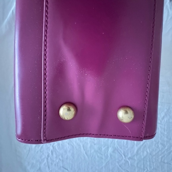 Zac Posen Leather Purple n Yellow Large Hand n Shoulder Bag. NWOT - Picture 13 of 17